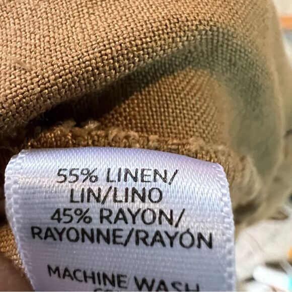 Ann Taylor LOFT Linen Blend Jumpsuit Size large Cargo Military Style - Picture 7 of 11